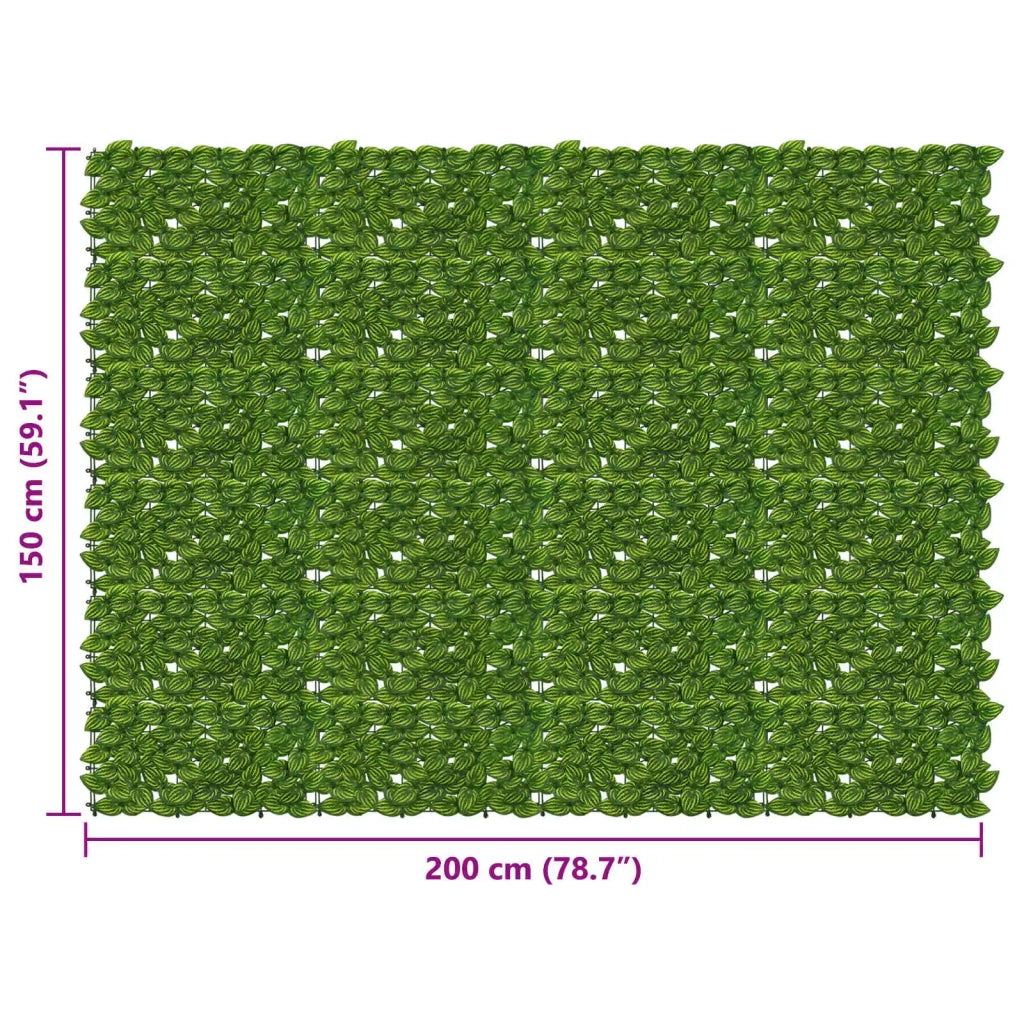 Paravento da Balcone | Schermo per balcone con foglie Verde e Giallo 200 x 150 cm