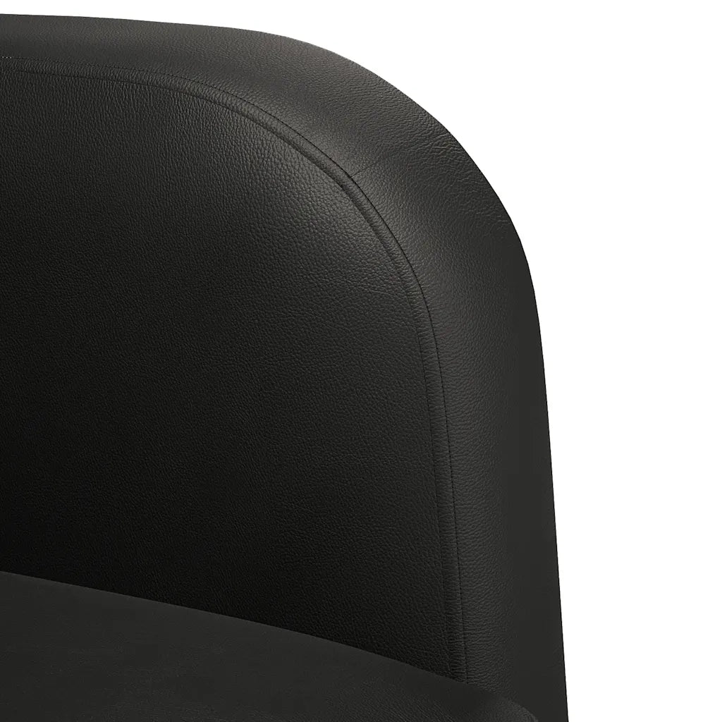Divano Poltrona | Sedia con Braccioli Nero 54 cm in Similpelle
