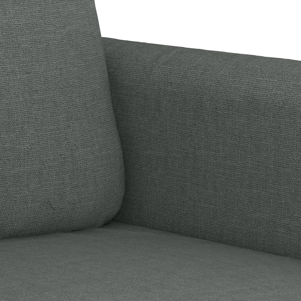 Set di Divani 3 pz con Cuscini Grigio Scuro in Tessuto 3202111