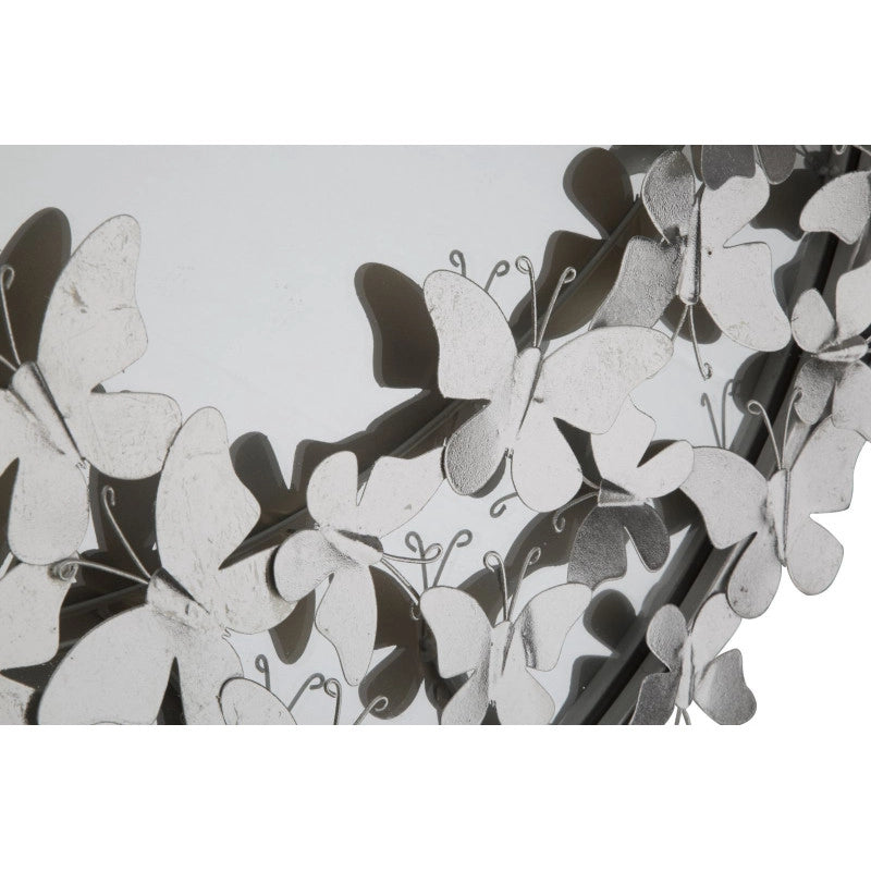 Specchio Farfalle Round Silver cm ø 91x3x94