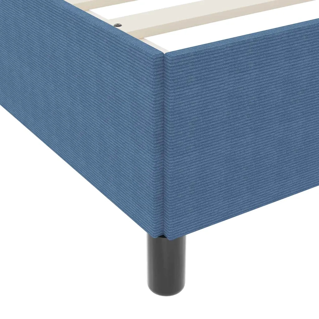 Letto a molle Blu 140 x 190 cm Tessuto in Cords 42006970