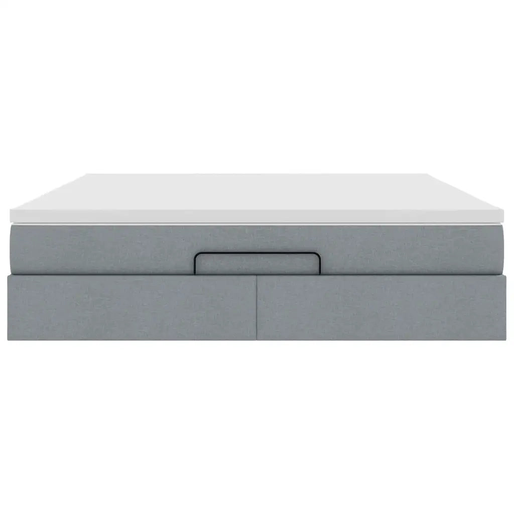 Struttura Letto Pouf con Materasso 160x200 cm in Tessuto