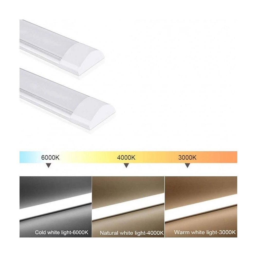 Trade Shop - Plafoniera Led Slim 120 Cm Sottopensile Soffitto Luce Calda Fredda Naturale -