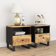 Comodini 2pz in Legno Massello di Mango e Legno Multistrato 350649
