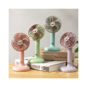 Trade Shop - Mini Ventilatore Ricaricabile Usb Portatile Pieghevole Per Casa Ufficio Estate -