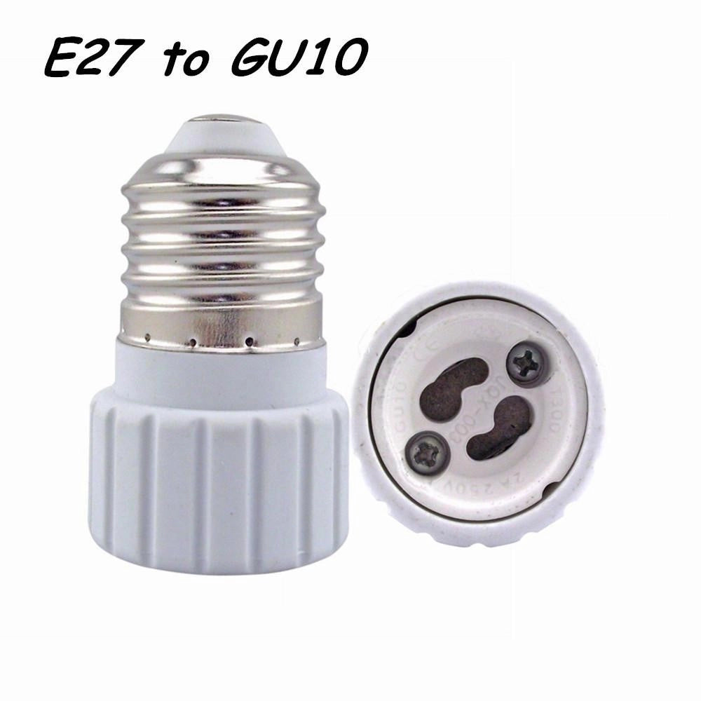 Trade Shop - Adattatore Portalampade Porta Lampada Attacco E27 E14 Da E14 A E27 Gu10 B22 -       -da E27 A Gu10-