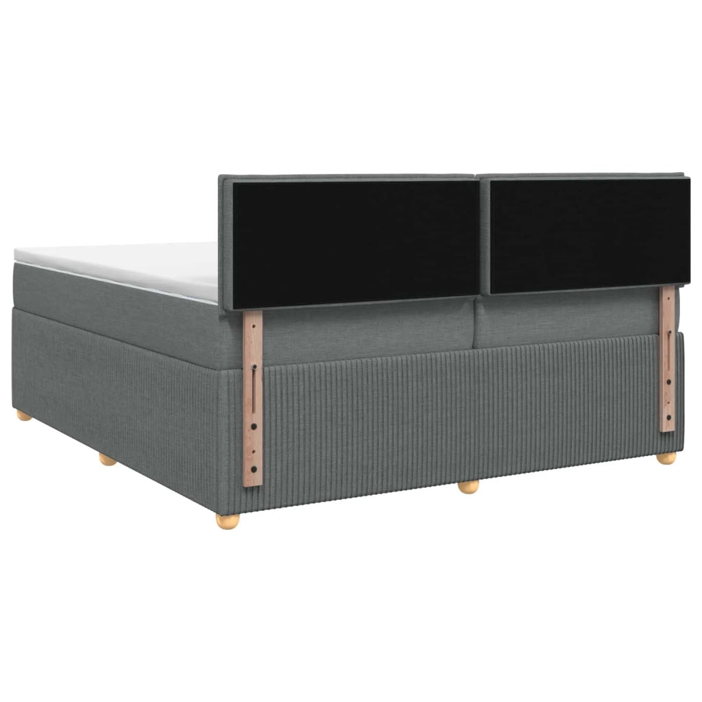 Letto box spring con materasso Grigio Scuro 200 x 200 cm 3453003