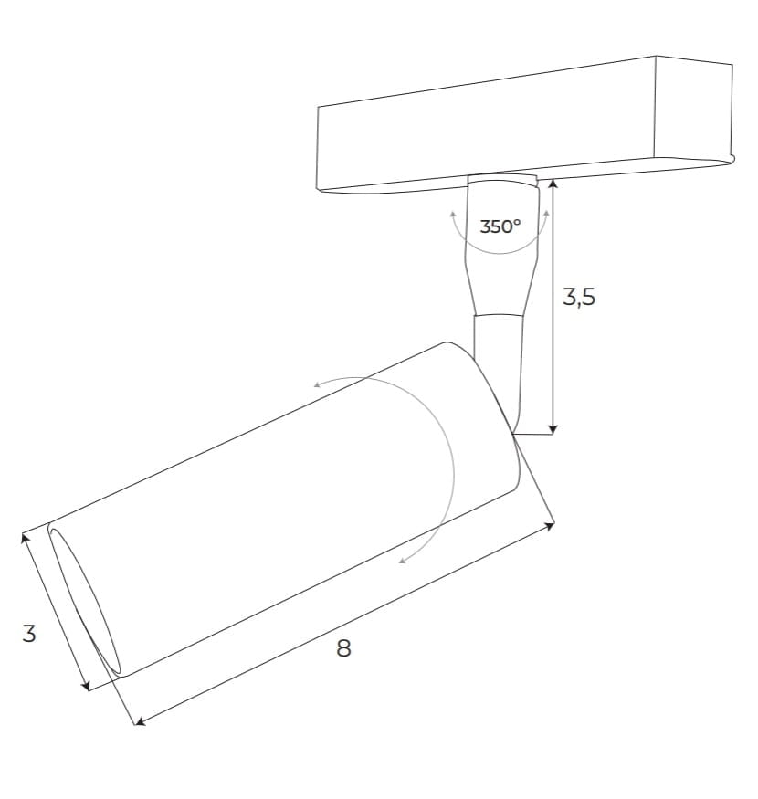 Faretto magnetico Zigbee bianco 4,7W 403lm 2700-5000K Maxlight