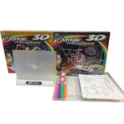 Trade Shop - Gioco Educativo Lavagna Magica 3d Con Occhiali E Pennarelli Colorati -