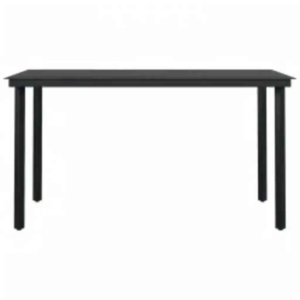Set da Pranzo da Giardino 5pz Polyrattan Vetro 3334592