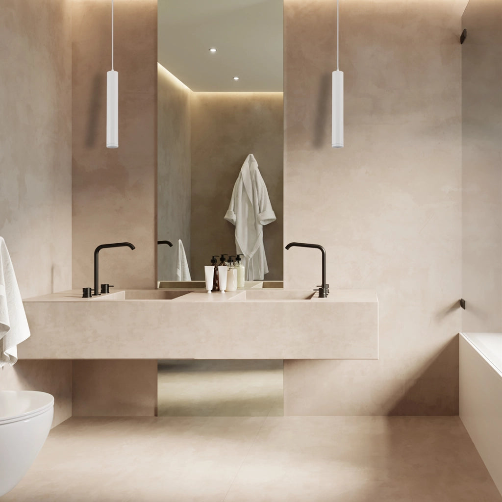 Lampada a sospensione bagno Porter bianca GU10 IP44