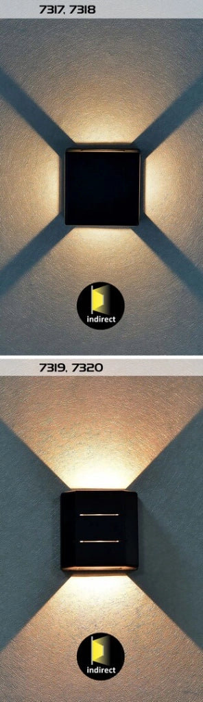 Applique esterna LED 6W nera IP54 Lippa 7319 Rabalux
