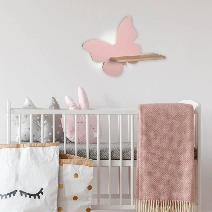 Applique Candellux Butterfly LED 4W rosa legno chiaro