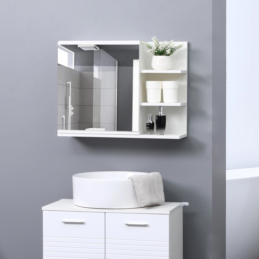 Armadio con Specchio per Bagno ¨C Minimal ¨C Bianco 60x18x50 cm