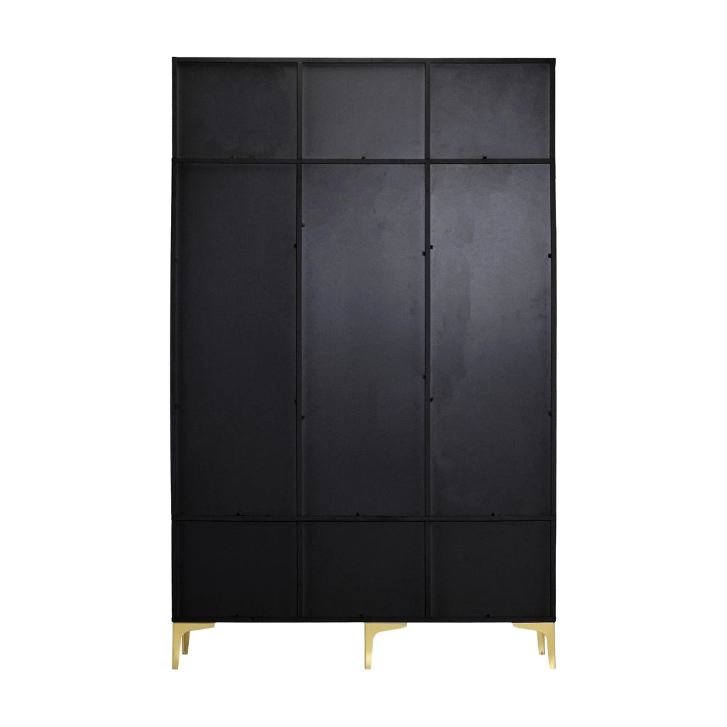 ARMADIO GUARDAROBA CON PANCA 120x23,5x191,5 cm Nero
