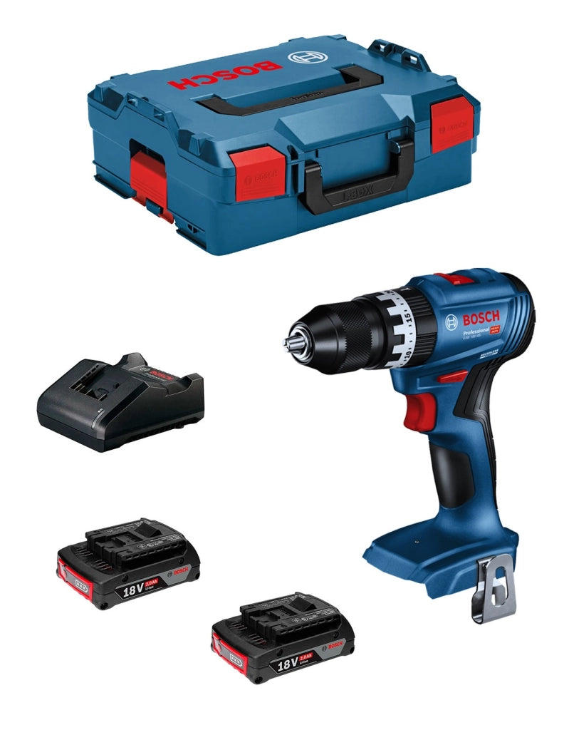 Trapano a Percussione BOSCH GSB 18V-45 (2 x 2,0 Ah + GAL18V-20 + L-Boxx 136)
