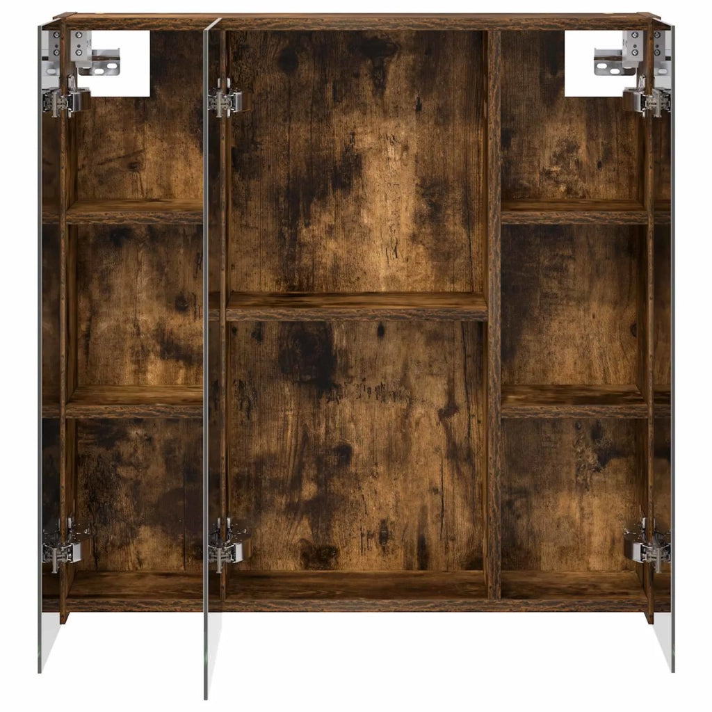 Mobiletto per specchio da bagno Rovere fumé 70 x 14,5 x 70 cm 889091
