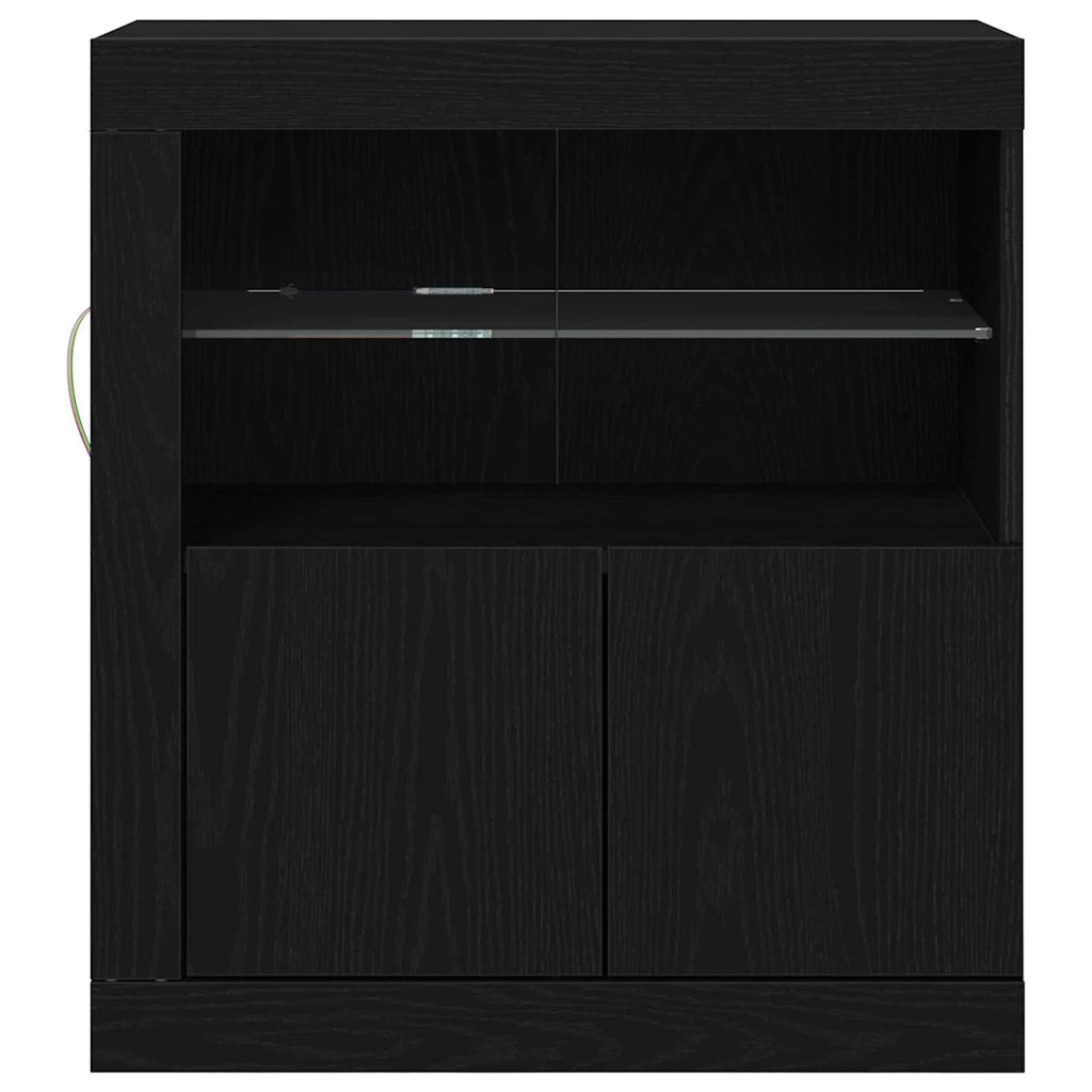 Madia LED Nero 60,5 x 37 x 67 cm Legno multistrato 863014
