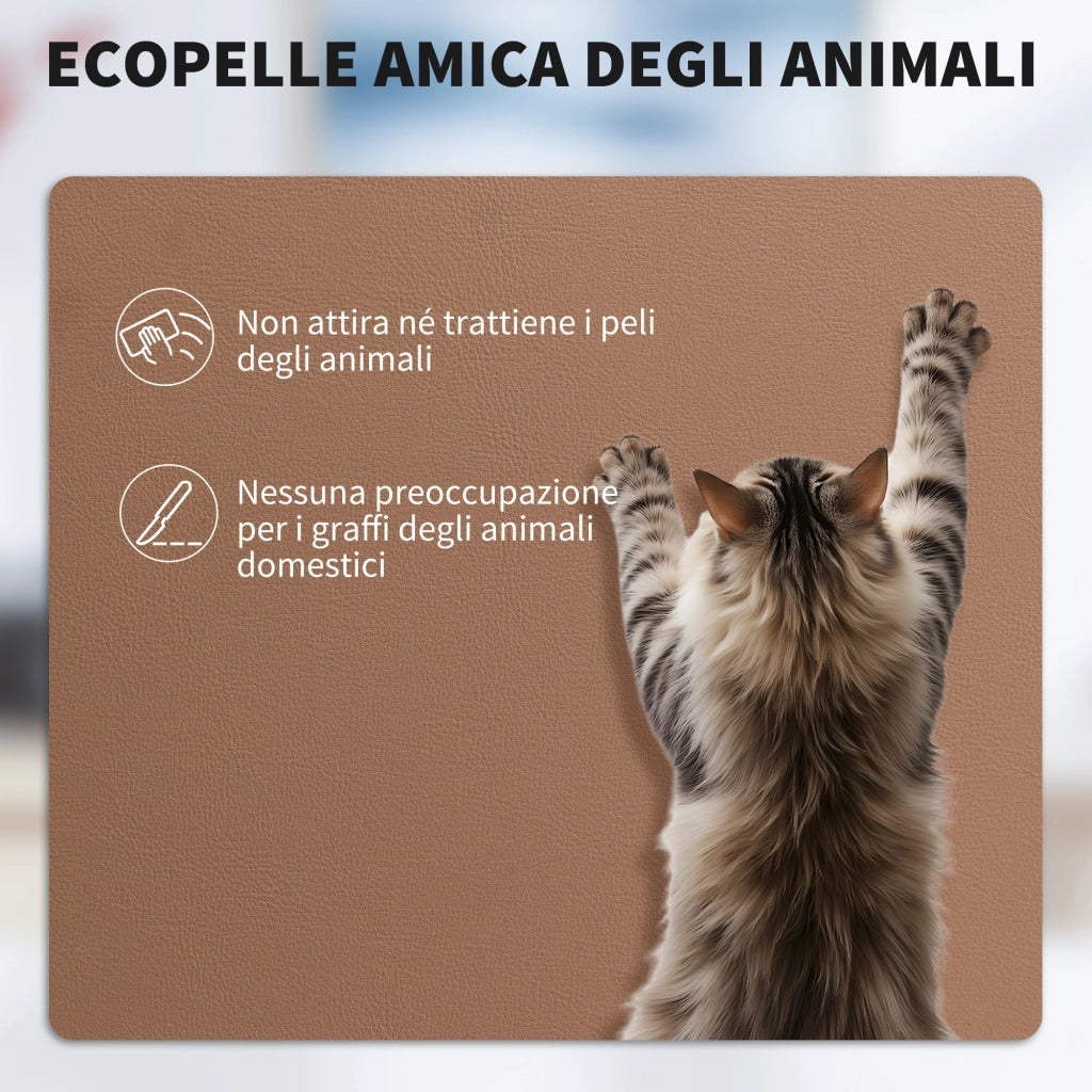 Sedia da Ufficio Reclinabile in Similpelle con Poggiapiedi e Rotelle ¨C Minimal ¨C Marrone 65x67x111-119 cm