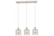 Lampada a sospensione Elmo Reality cromata vetro 3xE14