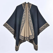 Nuova sciarpa/scialle da donna in jacquard, spessa e calda.