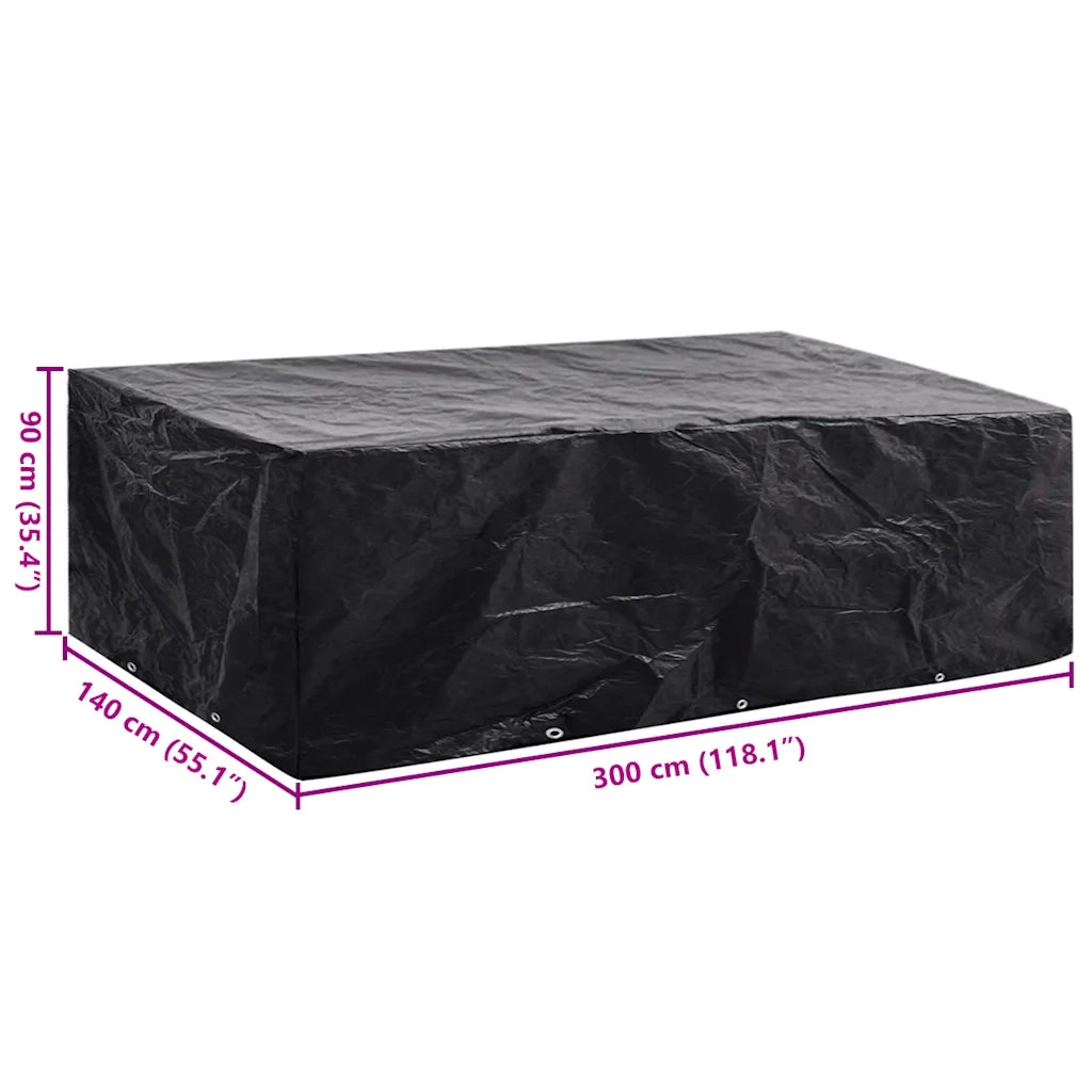 Copertura per Mobili da Giardino con 8 Occhielli 300x140x90 cm 41642