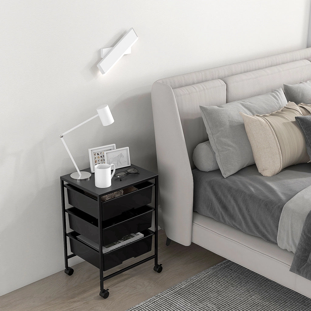 Carrello con 3 cestini ¨C Minimal ¨C Nero 40.8x33.5x60.5 cm