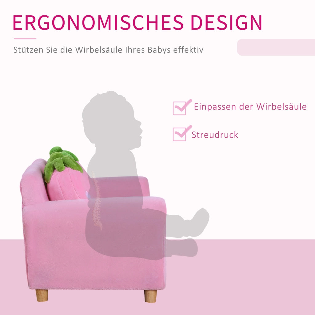 Poltrona per Bambini ¨C Minimal ¨C Rosa 90x53x48cm