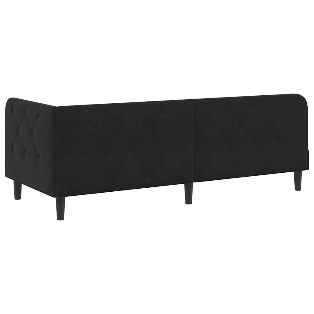 Cornice del letto ad angolo Nero 80 x 200 cm Velluto 3394139