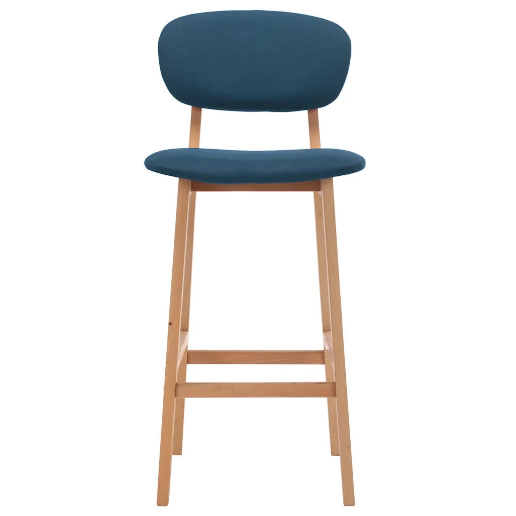 Sgabelli da Bar 2 pz Blu in Tessuto 289371