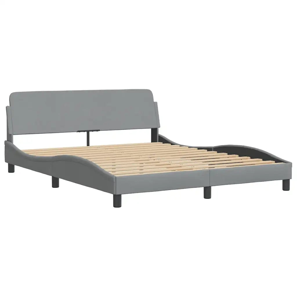 Giroletto-Struttura Letto Dover Grigio Chiaro 160x200 cm Tessuto