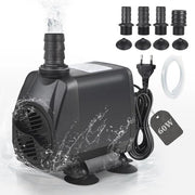 Pompa per acquario 3500 l/h - Dompelpomp silenziosa ultra con cavo 2m e 4 diffusori per acquari