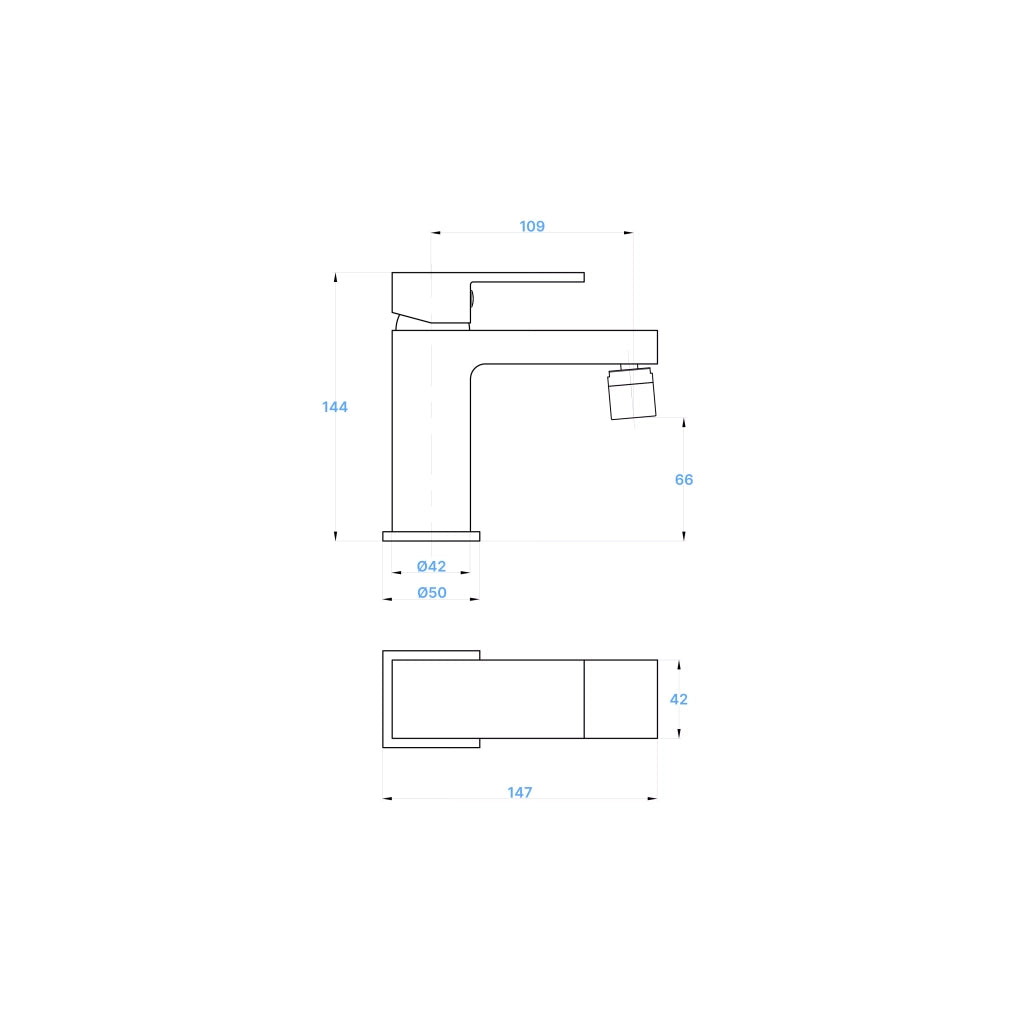 Miscelatore bidet senza scarico cromato | Grace