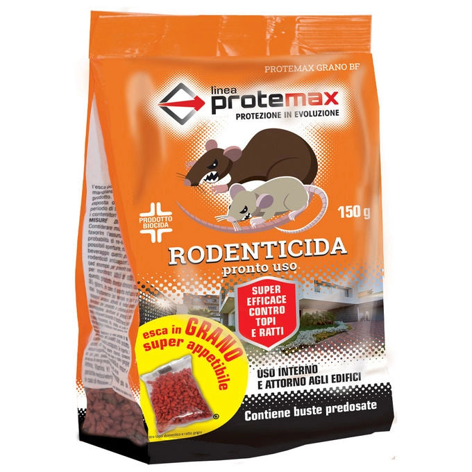 Protemax Esca Topicida Grano BF Contro Topi e Ratti 150g