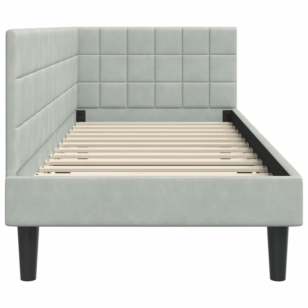 Cornice del letto ad angolo Grigio chiaro 80 cm x 200 cm 42016408