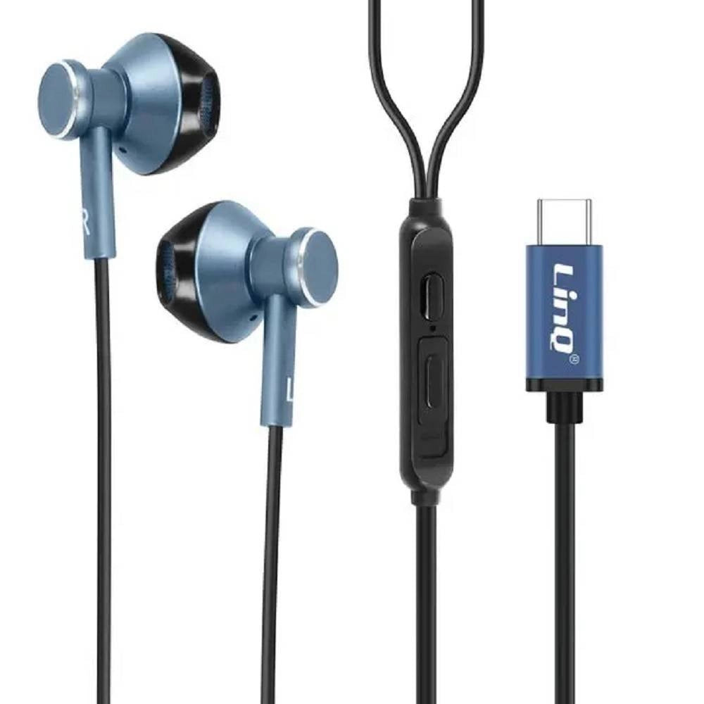 Trade Shop - Auricolari Cuffie Stereo In-ear Con Regolazione Volume Microfono Type-c Sm9809 -