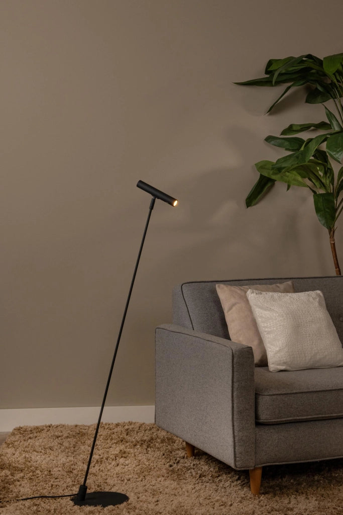 Lampada da terra loft nera metallo 1 luce ALEC Lucide