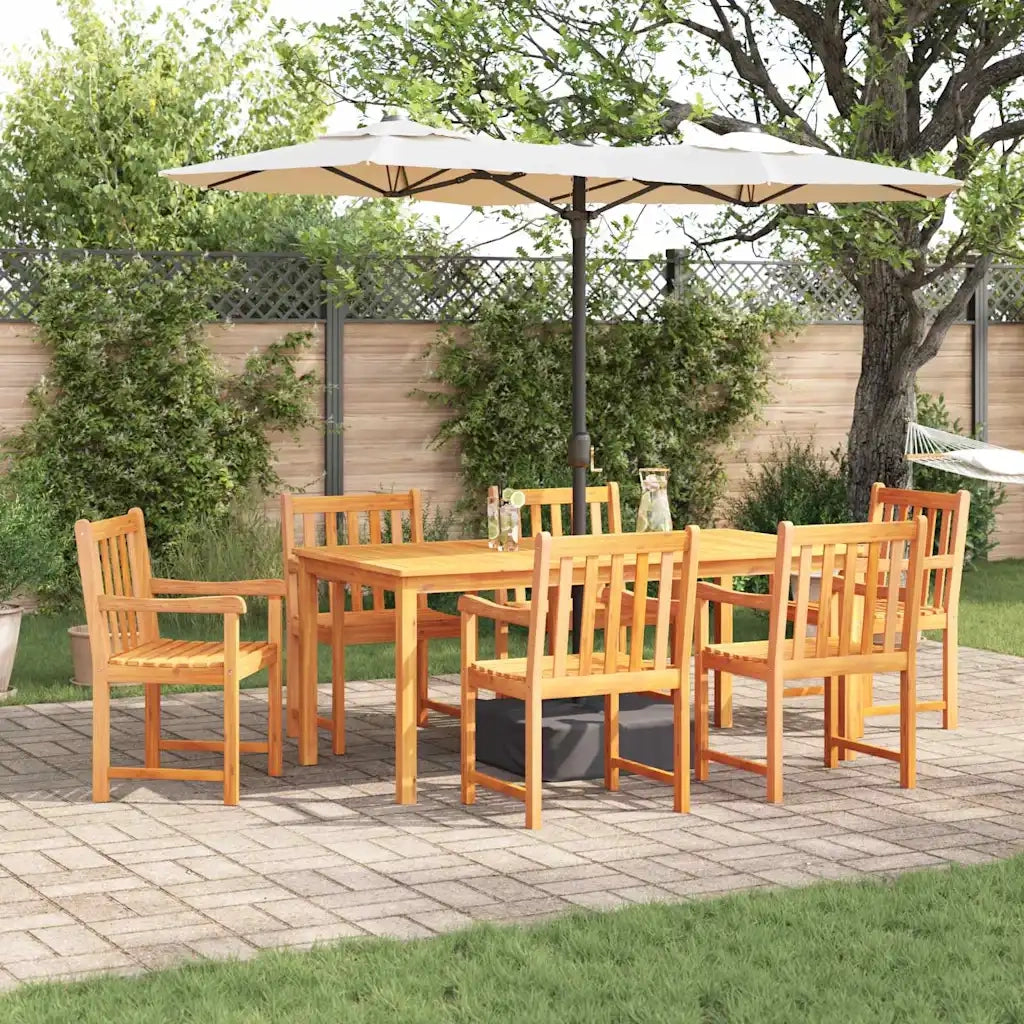Set da Pranzo per Giardino 7 pcs Marrone 3375647