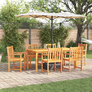 Set da Pranzo per Giardino 7 pcs Marrone 3375647