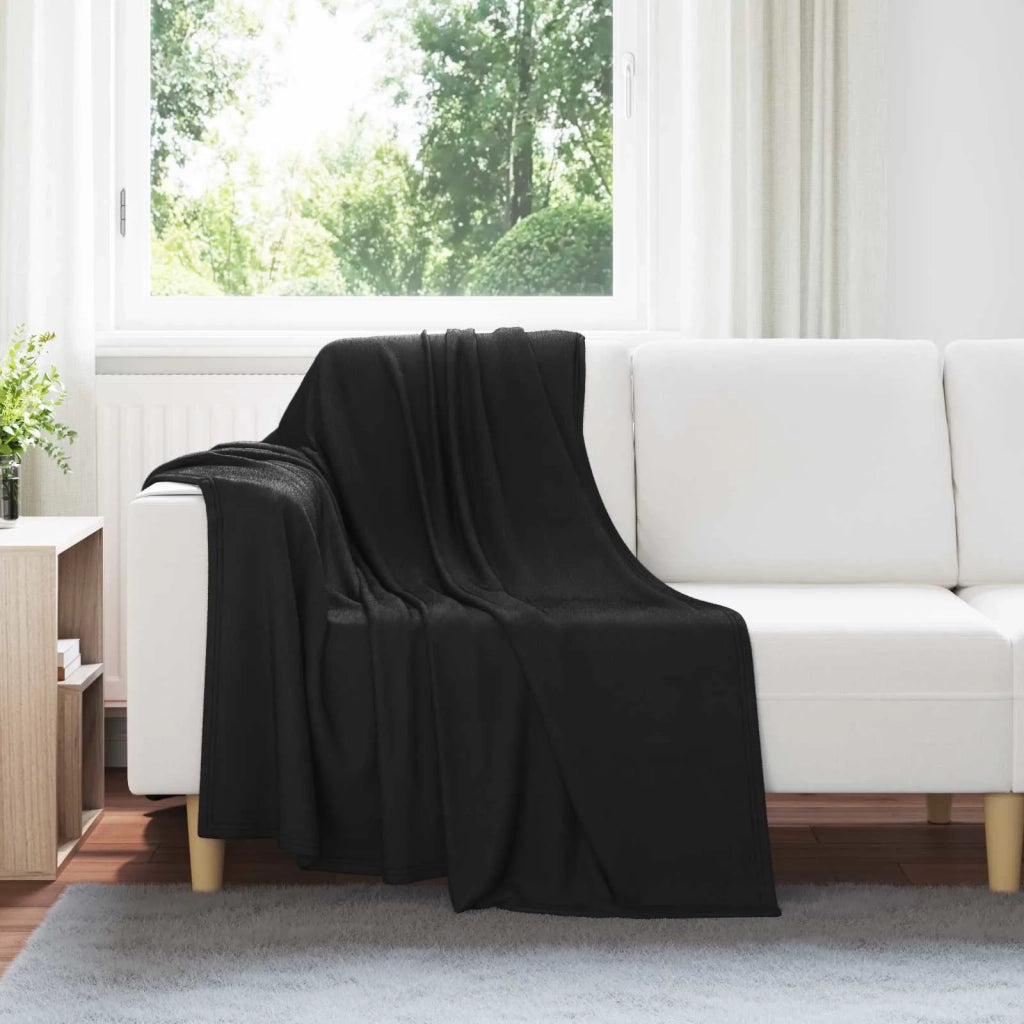 Coperte da Pile 24 pcs Nero 170 x 130 cm Panno 42017105