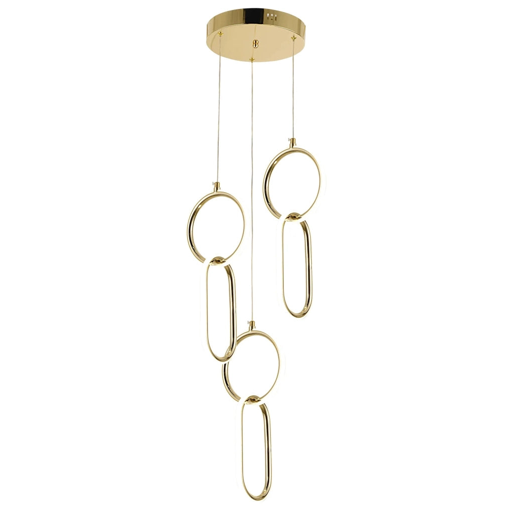 Lampada A Sospensione Led G077-3cpr Gold