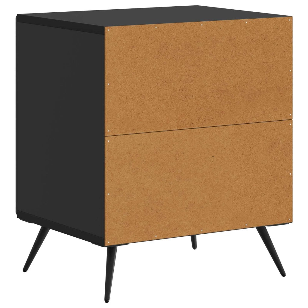 Set di 2 Comodini | Armadio da Notte | Mobiletto da notte Nero 43 x 34,5 x 50 cm