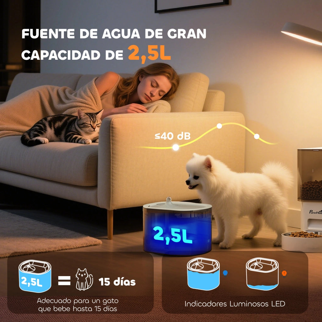 Dispensatore Cibo per Gatti e Cani 3L App ¨C zephmum ¨C LED