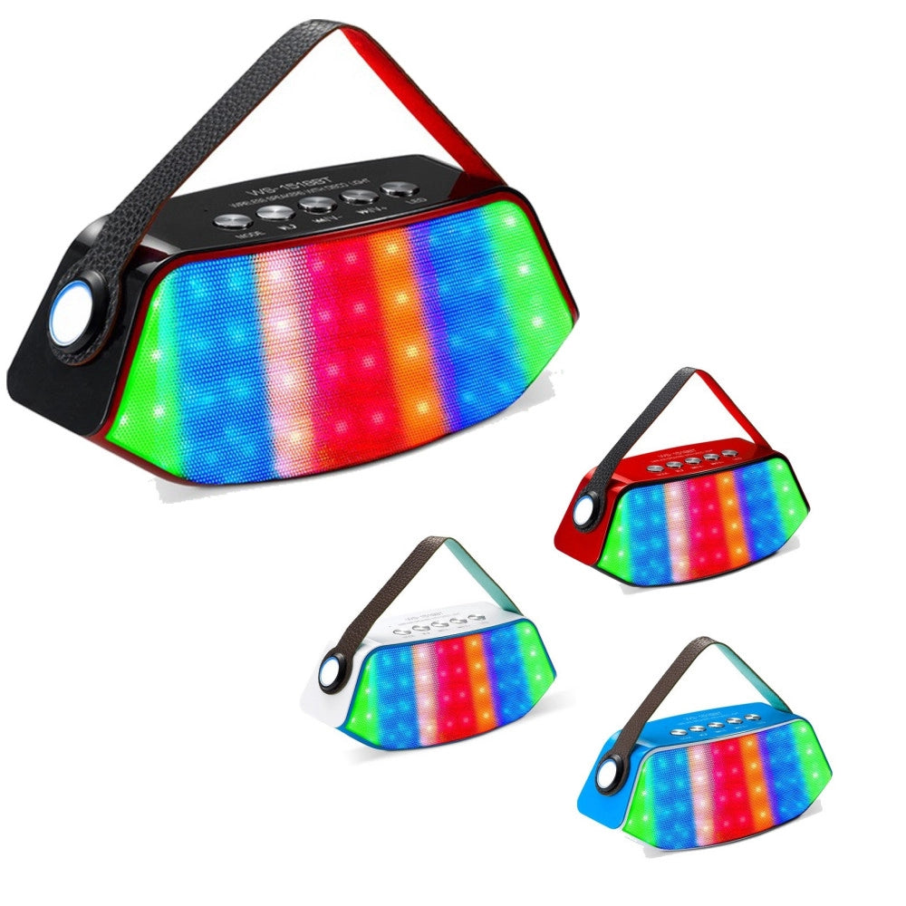 Trade Shop - Cassa Speaker Bluetooth Portatile Led Usb Vivavoce Radio Fm Smartphone Ws1518bt -