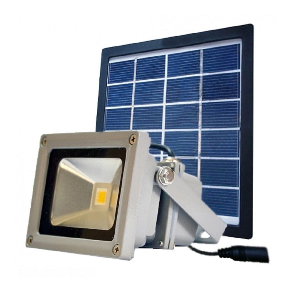 Trade Shop - Faro Led Con Pannello Solare Per Illuminazione Esterna Con Batteria Integrata 2w -