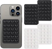 Supporto per telefono cellulare per 4 pezzi, silicone, supporto per telefono auto, supporto per powerbank, nero/bianco