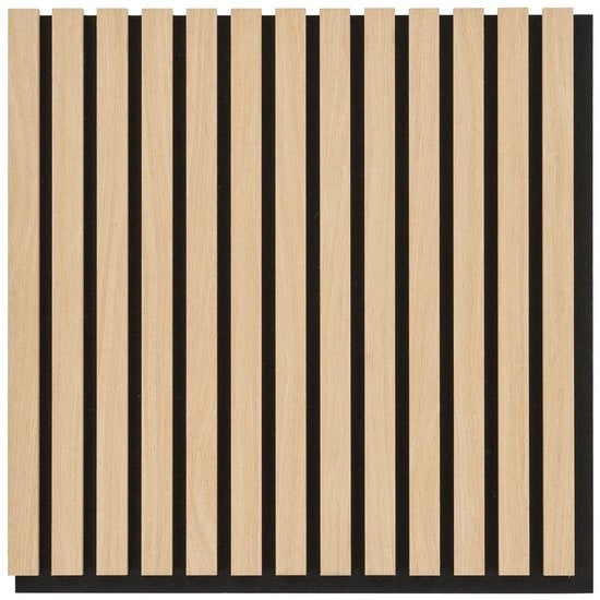 Pannello acustico - assorbente di rumore - riduttore di ronzio - migliora l'acustica - 52 cm x 52 cm x 2,2 cm finitura a imitazione di quercia in legno di fineitura