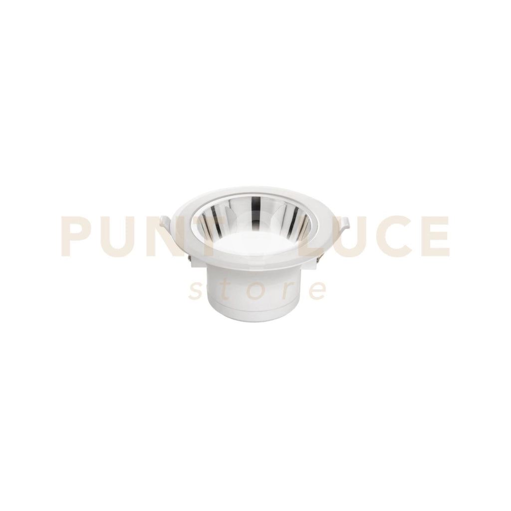 INCASSO LED MACK BIANCO E CROMO 15W 1650LM 3000K 15X8,1CM