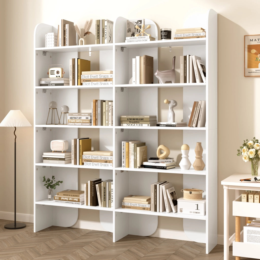 LIBRERIA 160 x 135 x 25 cm Bianca a 5 ripiani aperti