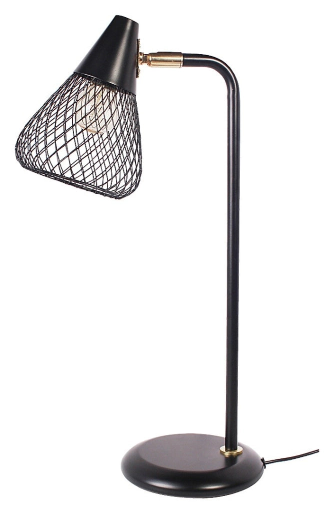Lampada da tavolo industriale nera E14 Fanny Rabalux